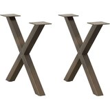  Noge kavne mize v obliki črke X 2 kosa 60x(42-43) cm jeklo, (21828586) | Shoptok.si