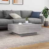  Stolić za kavu s LED svjetlima siva boja hrasta 80x80x31 cm | shoptok.hr