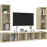  Zidni TV ormarići 4 kom boja hrasta sonome konstruirano drvo | shoptok.hr