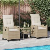  Vrtna stolica 2 pcs Bež i krema 56 x 60 x 112 cm - bež i krem | shoptok.hr