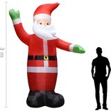 vidaXL Ukrasni Djed Mraz na napuhavanje s LED svjetlima IP44 3 m | shoptok.hr