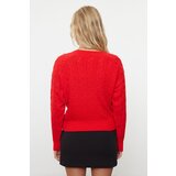 Trendyol Red Asymmetric Button Detailed Knitwear Cardigan | Eponuda.ba