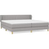  s oprugama i madracem svjetlosivi 200 x 200cm od tkanine | shoptok.hr