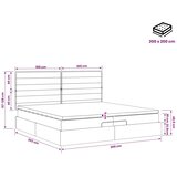  Podesivi krevet s madracem Sivosmeđa 200 x 200 cm Tkanina - Sivosmeđa 200 x 200 cm Dizajn linija | shoptok.hr