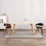 Maison Chic Jedilni stoli - Vzorci stoli 2 kosa ukrivljen les in umetno usnje A582, (22031934) | Shoptok.si