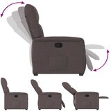  Naslonjač od tkanine tamnosmeđi | shoptok.hr