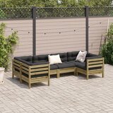  6-dijelni set vrtnih sofa od impregnirane borovine s jastucima | Eponuda.com