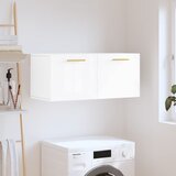 vidaXL Stenska omarica visok sijaj bela 80x36,5x35 cm inženirski les Cene