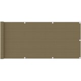 vidaXL Balkonski zastor smeđe-sivi 75 x 400 cm HDPE - Sivo-smeđa 75 x 400 cm | shoptok.hr