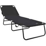  Sklopiva ležaljka za sunčanje Crna 188 x 57 x 86,5 cm Poliester | shoptok.hr