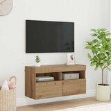 TV zidni ormar s LED svjetlima Umjetnički hrast 80 x 30 x 40 cm | Eponuda.com
