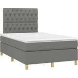  box spring s madracem LED tamnosivi 120 x 190 cm tkanina | shoptok.hr
