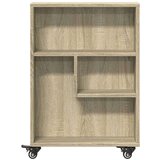 vidaXL Uska kolica za pohranu boja hrasta 48x13x68cm konstruirano drvo | shoptok.hr