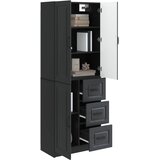  Set ormara 2 kom. Crna Konstruirano drvo | shoptok.hr