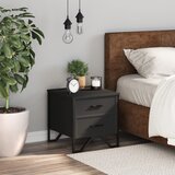  Noćni ormarić crni 40x41x40 cm od konstruiranog drva | shoptok.hr