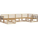  Set vanjskih sofa 6 pcs Bijela Čvrsto drvo akacije | shoptok.hr