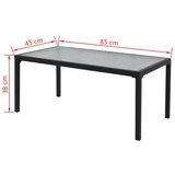  4-dijelna vrtna garnitura od tekstilena crna | shoptok.hr