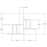 Hanah home diana - sapphire oak sapphire oak wall shelf | ePonuda.com