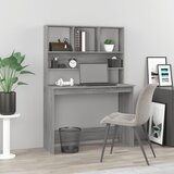 vidaXL Radni stol s policama siva boja hrasta 102 x 45 x 148 cm drveni Cijene