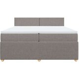 vidaXL Krevet s oprugama i madracem smeđesivi 200x200 cm od tkanine | shoptok.hr