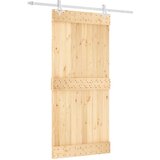  Klizna vrata 95 x 210 cm Čvrsta borovina (neobrađena) | shoptok.hr
