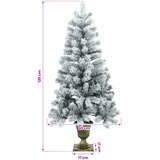  Zasnježeno mini božićno drvce 120 cm PVC Zelena i bijela | shoptok.hr