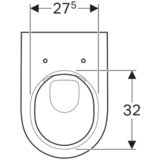 Geberit viseča WC školjka brez roba Acanto 500.600.01.2 (brez WC deske) | Shoptok.si