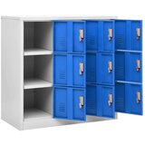 vidaXL ormarići s ključem 2 kom svjetlosivi/plavi 90x45x92,5 cm čelik | shoptok.hr