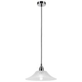 Luster na sajli JULL 1xE27/15W/230V sjajni hrom/prozirno staklo | Eponuda.com