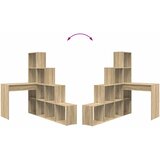  Kutni stol s policom Sonoma hrast 101,5 x 149,5 x 149,5 cm | shoptok.hr
