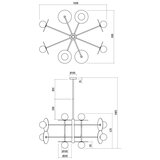  Redo 01-2753 - Luster na šipci PLATO 8xG9/10W/230V crna | Eponuda.com