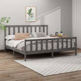  Za krevet od masivne borovine sivi 200 x 200 cm | shoptok.hr