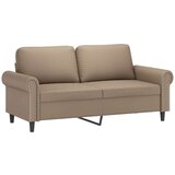  Kavč dvosed z okrasnimi blazinami kapučino 140 cm ume | Shoptok.si