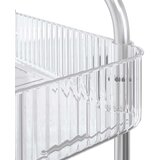 Kolica za pohranu 3 nivoa prozirna 37x28x68 cm akril | shoptok.hr
