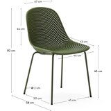 Kave Home Temno zelen kovinski vrtni stol Quinby – | Shoptok.si