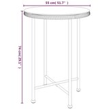 vidaXL Blagovaonski stol Ø 55 cm od kaljenog stakla i čelika | shoptok.hr