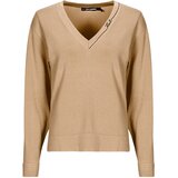 Karl Lagerfeld LIGHT V-NECK KNIT SWEATER Bež Cijene