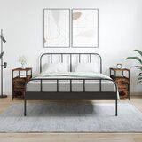 The Living Store Nočna omarica 2 kosa dimljeni hrast 30x60x60 cm inženirski les - Nočna Omarica, (21433673) | Shoptok.si