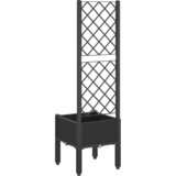  Vrtna sadilica s rešetkom crna 40 x 40 x 142 cm PP | Eponuda.ba