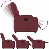  Električni naslonjač na podizanje od tkanine boja vina | shoptok.hr