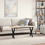  Stolić za kavu X-oblika 110x40x45cm borovina i čelik | shoptok.hr
