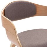 vidaXL Jedilni stoli 2 kosa ukrivljen les in taupe blago | Shoptok.si