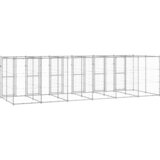 Vanjski kavez za pse od pocinčanog čelika 14,52 m² | Shoptok.si