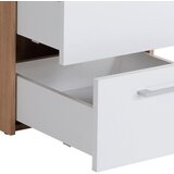 Modern Living Pisalna Miza Box, Bela, Barva Hrasta | Shoptok.si