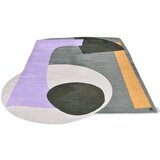 Tom Tailor TKANA PREPROGA Shapes - EIGHT 155/230 cm potiskano večbarvno, temno siva | Shoptok.si
