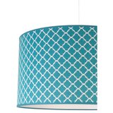  Duolla - Luster na sajli MAROKO 1xE27/40W/230V pr. 45 cm tirkizna/bela | Eponuda.com