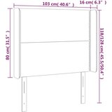  Uzglavlje s ušima bijelo 103x16x118/128 cm od umjetne kože | shoptok.hr