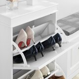 SoBuy ozka omara za čevlje v predsobi v beli barvi v skandinavskem slogu, (20814990) | Shoptok.si