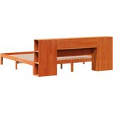 vidaXL Knjižna postelja brez vzmetnice vošč. rjava 180x200 cm borovina | Shoptok.si