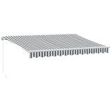Maison Chic Ročno zložljiva tenda - Senčniki z LED antracit in bela 350x250 cm, (22041564) Cene